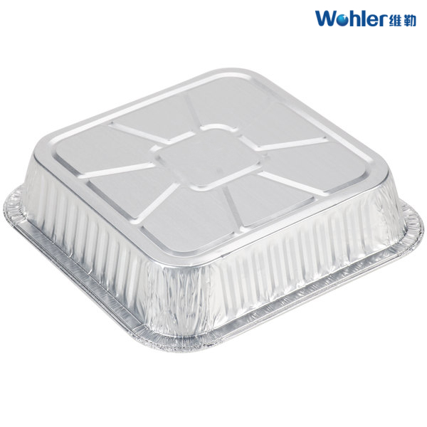 round Eco-Friendly Aluminium Foil Box for Airline Lunch