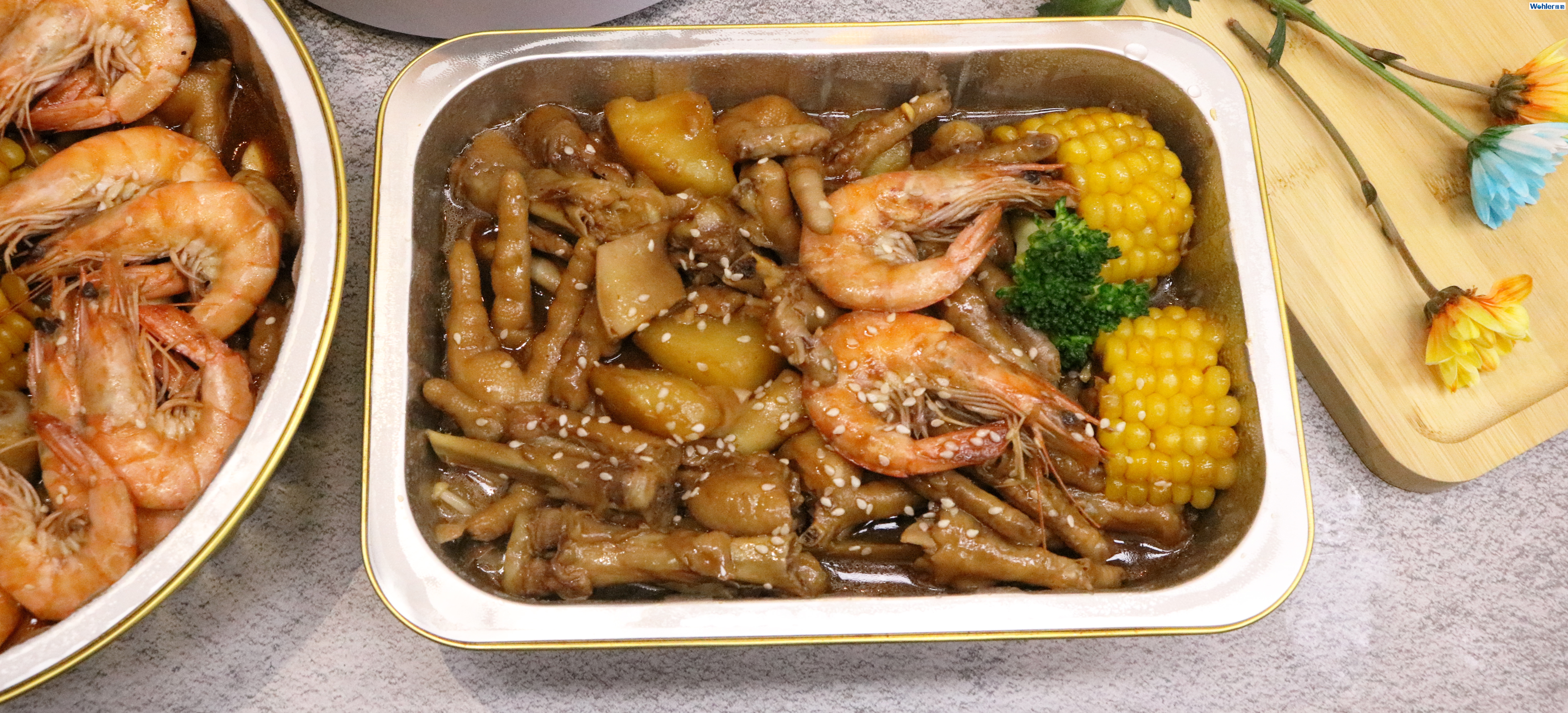 Smoothwall Half size Aluminium Foil Container for food
